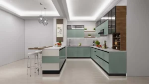 U shaped Modular Kitchen